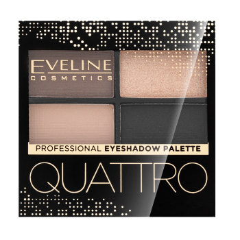 Eveline Quattro Professional Eyeshadow Palette paletka očných tieňov 4 3,2 g