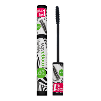Eveline Mega Size Super Curl Mascara maskara za produljenje i uvijanje trepavica 10 ml