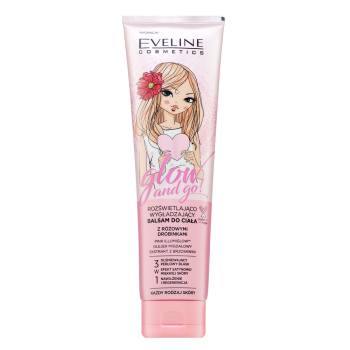 Eveline Glow And Go! Highlighting Moisturising Body Balm vochtinbrengende crème met glitter 150 ml