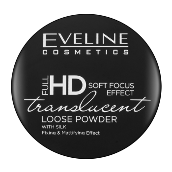 Eveline FullHD Soft Focus Translucent Loose Powder transparentní pudr pro sjednocenou a rozjasněnou pleť 6 g