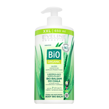 Eveline Bio Organic Aloe Vera Firming & Moisturizing Body Bio Balm lifting strengthening cream for all skin types 650 ml
