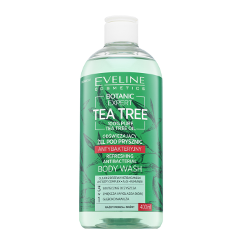 Eveline Botanic Expert Tea Tree Refreshing Antibacterial Body Wash tusfürdő gél minden bőrtípusra 400 ml