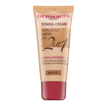 Dermacol Toning Cream 2in1 tonifiërende en hydraterende emulsie om de huidskleur te egaliseren Biscuit 30 ml