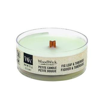 Woodwick Fig Leaf & Tuberose geurkaars 31 g