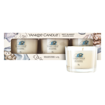 Yankee Candle Soft Blanket lumânare votiv 3 x 37 g