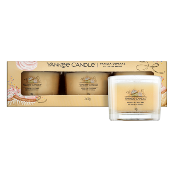 Yankee Candle Vanilla Cupcake вотивна свещ 3 x 37 g