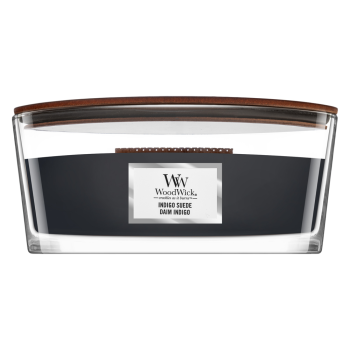 Woodwick Indigo Suede lumânare parfumată 453,6 g