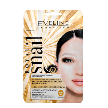 Eveline Royal Snail Intensely Regenerating Anti-Wrinkle Sheet Mask vyživující krém pro všechny typy pleti