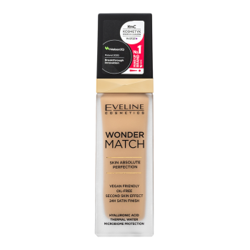 Eveline Wonder Match Skin Absolute Perfection langanhaltendes Make-up für eine einheitliche und aufgehellte Gesichtshaut 10 Light Vanilla 30 ml