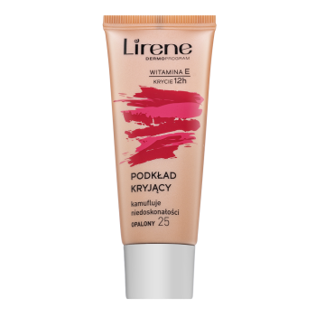 Lirene Vitamin E High-Coverage Liquid Foundation make-up fluid împotriva imperfecțiunilor pielii 25 Tanned 30 ml