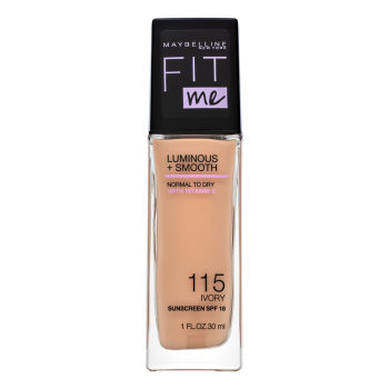 Maybelline Fit Me! Luminous + Smooth Foundation течен фон дьо тен за уеднаквена и изсветлена кожа 115 Ivory 30 ml