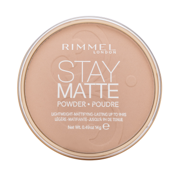 Rimmel London Stay Matte Long Lasting Pressed Powder púder so zmatňujúcim účinkom 003 Peach Glow 14 g