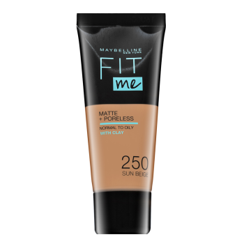 Maybelline Fit Me! Foundation Matte + Poreless tekući make-up s matirajućim učinkom 250 Sun Beige 30 ml
