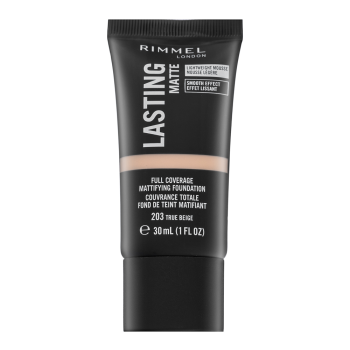 Rimmel London Lasting Matte Full Coverage Mattifying Foundation tekutý make-up so zmatňujúcim účinkom 203 30 ml