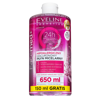 Eveline FaceMed+ Cleansing Micellar Water micellar make-up water for all skin types 650 ml