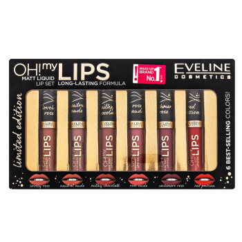 Eveline Oh My Lips Liquid Matt Lipstick Set set para labios