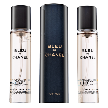 Chanel Bleu de Chanel Parfum - Twist and Spray čistý parfém pre mužov 3 x 20 ml