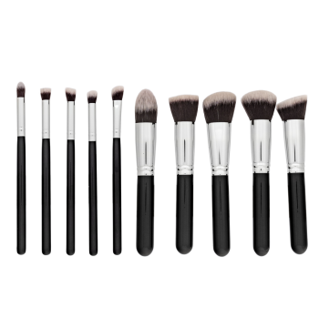MIMO Makeup Brush Set set de brochas Kabuki Black 10 Pcs