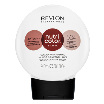 Revlon Professional Nutri Color Filters 3in1 Cream vyživující maska s barevnými pigmenty pro oživení barvy 524 Coppery Pearl Brown 240 ml