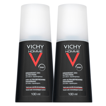 Vichy Homme dezodorant 24H Ultra-Refreshing Deodorant 2 x 100 ml