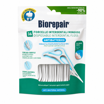 Biorepair Disposable Interdental Floss Interdentale flosdraad met houder 36 pcs