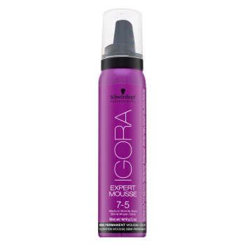 Schwarzkopf Professional Igora Expert Mousse Semi-Permanent Mousse Color semi-permanentní barvící pěna na vlasy 7-5 100 ml