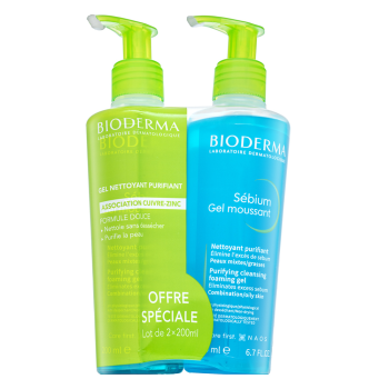 Bioderma Sébium gel detergente Purifying Cleansing Foaming Gel 2 x 200 ml