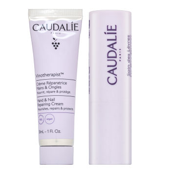 Caudalie Vinotherapist komplet za nego kože Hand & Nail Repairing Cream + Lips Conditioner 30 ml + 4,5 g