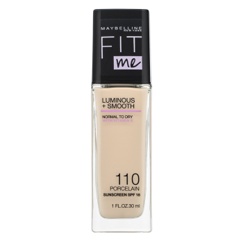 Maybelline Fit Me! Luminous + Smooth Foundation vloeibare make-up voor een uniforme en stralende teint 110 Porcelain 30 ml