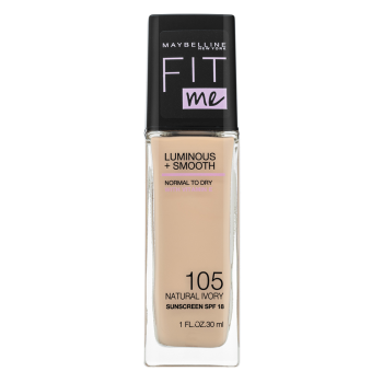 Maybelline Fit Me! Luminous + Smooth Foundation течен фон дьо тен за уеднаквена и изсветлена кожа 105 Natural Ivory 30 ml