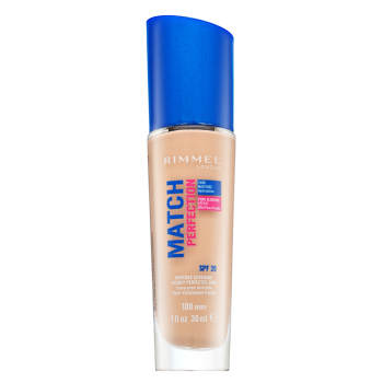 Rimmel London Match Perfection 24HR SPF20 Foundation vloeibare make-up voor een uniforme en stralende teint 100 Ivory 30 ml