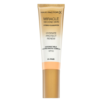 Max Factor Miracle Second Skin Hybrid Foundation SPF20 dlhotrvajúci make-up s hydratačným účinkom 01 Fair 30 ml