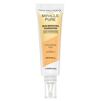 Max Factor Miracle Pure Skin-Improving Foundation langhoudende make-up met hydraterend effect 70 Warm Sand 30 ml