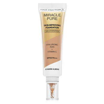 Max Factor Miracle Pure Skin-Improving Foundation langhoudende make-up met hydraterend effect 45 Warm Almond 30 ml