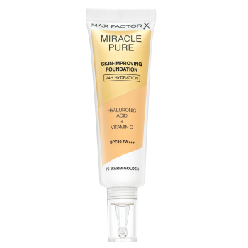 Max Factor Miracle Pure Skin-Improving Foundation langhoudende make-up met hydraterend effect 76 Warm Golden 30 ml