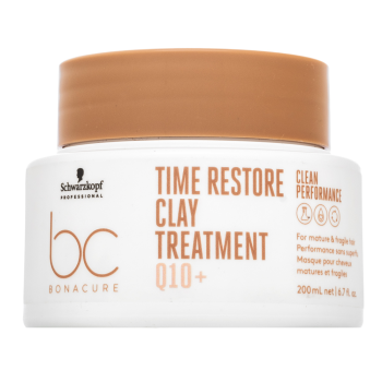 Schwarzkopf Professional BC Bonacure Time Restore Clay Treatment Q10+ pflegende Haarmaske für reifes Haar 200 ml