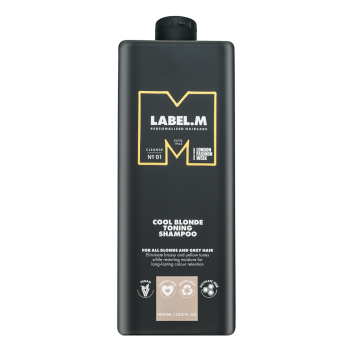 Label.M Cool Blonde Toning Shampoo tönendes Shampoo für platinblondes und graues Haar 1000 ml