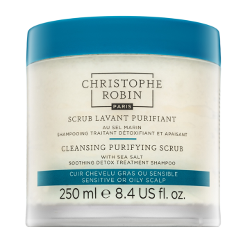 Christophe Robin Cleansing Purifying Scrub With Sea Salt peeling șampon pentru toate tipurile de păr 250 ml