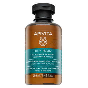 Apivita Oil Balance Shampoo Champú de limpieza profunda Para cuero cabelludo graso 250 ml