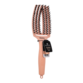 Olivia Garden Fingerbrush Combo Medium Bloom Peach четка за коса с влакна от найлон и глиган