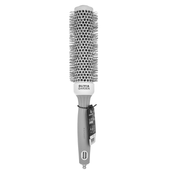 Olivia Garden Expert Blowout Speed Round Brush Wavy Bristles White & Grey 35 mm Cepillo para el cabello