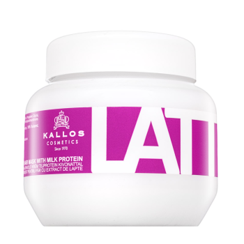 Kallos Latte Hair Mask učvršćujuća maska pre farbené, chemicky ošetrené a zosvetlené vlasy 275 ml