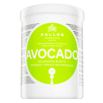 Kallos Avocado Pre-Shampoo Intensive Treatment Mask sampon előtti ápolás sérült hajra 1000 ml