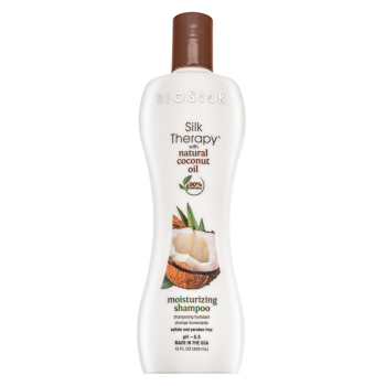 BioSilk Silk Therapy Organic Coconut Oil Moisturizing Shampoo șampon hrănitor cu efect de hidratare 355 ml