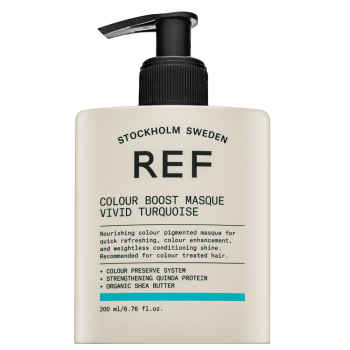 REF Colour Boost Masque tápláló maszk színes pigmentekkel hajszín élénkítésére Vivid Turquoise 200 ml