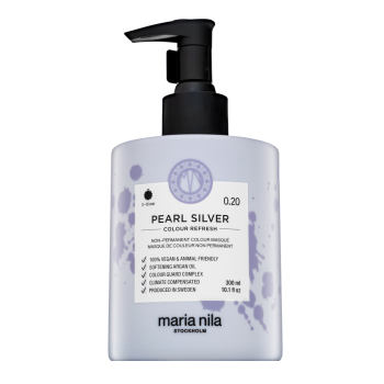 Maria Nila Colour Refresh vyživujúca maska ​​s farebnými pigmentmi pre platinovo blond a šedivé vlasy Pearl Silver 300 ml