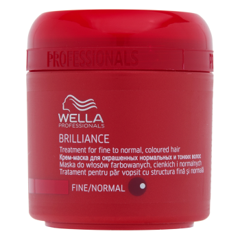 Wella Professionals Brilliance Treatment maszk vékony szálú festett hajra 150 ml