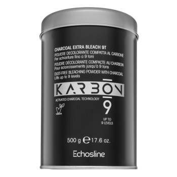 Echosline Karbon 9 Dust-Free Bleaching Powder with Charcoal Polvo Para aclarar el cabello 500 g