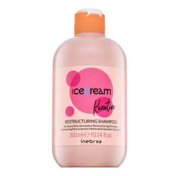 Inebrya Ice Cream Keratin Restructuring Shampoo Pflegeshampoo gegen gekräuseltes Haar 300 ml