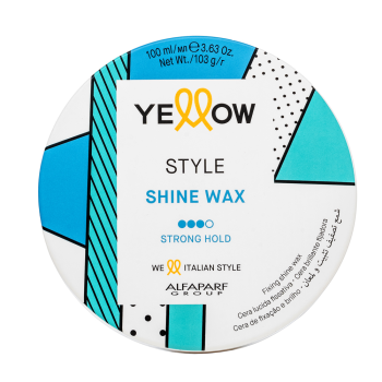 Alfaparf Milano Yellow Style Shine Wax Cera para el cabello Fijación fuerte 100 ml
